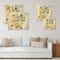 Designart - Branch of Yellow Lemons and Leaves I - Tropical Print on Natural Pine Wood